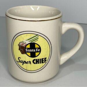 Vintage Super Chief Santa Fe Railroad Train Coffee Cup Souvenir Mug